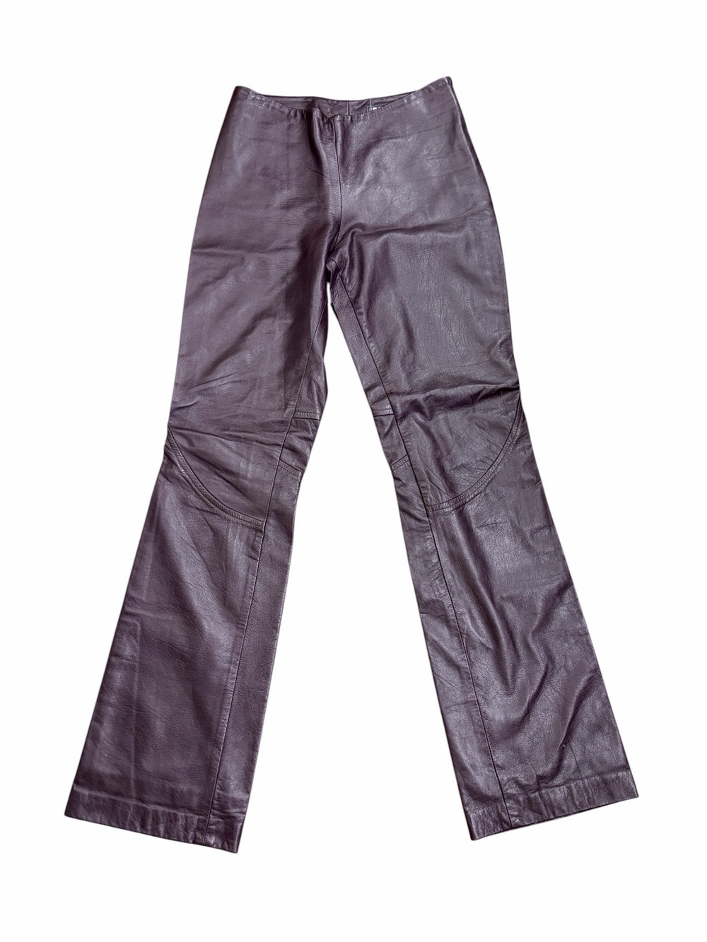 Vintage Roots Made In Canada Leather Pants Dark Plum - Size 6